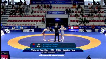 55 kg 1/4 Final - Aryna Martynava, Individual Neutral Athletes vs Alisha Sue Howk, United States