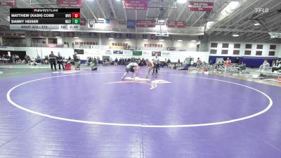 174 lbs Semifinal - Matthew (Kash) Cobb, Missouri Valley vs Danny Heiser, Missouri