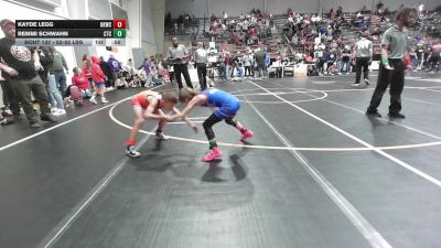 52-55 lbs Semifinal - Kayde Legg, Keystone Kids Wrestling Club vs Remmi Schwahn, Chandler Takedown Club