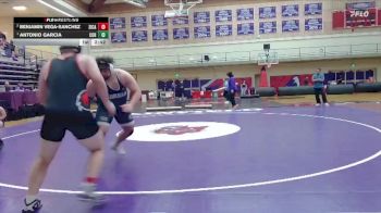 285 lbs 1st Place Match - Antonio Garcia, Corban University vs Benjamin Vega-Sanchez, Simpson (Calif.)