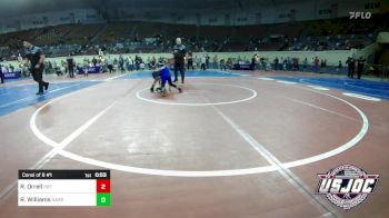 60 lbs Consi Of 8 #1 - Reines Orrell, HBT Grapplers vs Ryker Williams, Harrah Little League Wrestling