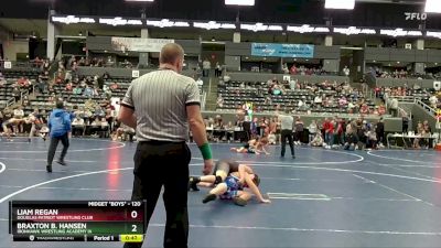 120 lbs Cons. Semi - Liam Regan, Douglas Patriot Wrestling Club vs Braxton B. Hansen, Ironhawk Wrestling Academy IA