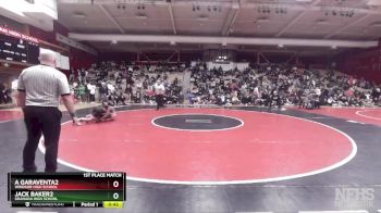 TRUE SECOND 108 lbs 1st Place Match - Jack Baker2, Granada High School vs A Garaventa2, Windsor High School