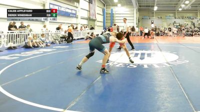 145 lbs Rr Rnd 1 - Caleb Appleyard, Iron Faith Gold - HSB vs Derek Winesman, Flint Tropics - HSB