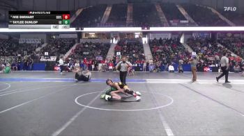 85 lbs Cons. Semi - Ivie Swihart, Central Kansas Young Lions vs Taylee Dunlop, Linn County