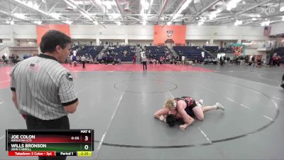 184 lbs Cons. Round 5 - Wills Bronson, John Carroll vs Joe Colon, Wesleyan (CT)