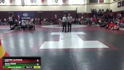 138 lbs Quarterfinal - Carter Cajthaml, NH/TV vs Ryan Rider, Carlisle