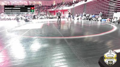 132 lbs Semifinals (8 Team) - Madden Skidmore, EDMOND NORTH vs Bradley Lazzerini, BROKEN ARROW