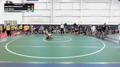 75 lbs Quarterfinal - Brayden Pennington, WV Lunatics-MS vs Jojo Medal, Carrollton Warrior-MS