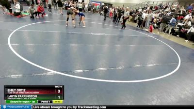 130 lbs Cons. Round 2 - Emily Ortiz, Toss Em Up Wrestling Academy vs Lakyn Farrington, Shelton Wrestling Academy