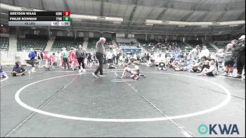 43 lbs Semifinal - Greyson Waag, Keystone Kids Wrestling Club vs Finlee Bowman, TTWC Cream