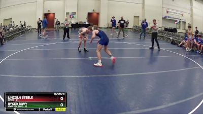 125 lbs Round 5 (6 Team) - Lincoln Steele, Idaho vs Ryker Bovy, Iowa USA Blue