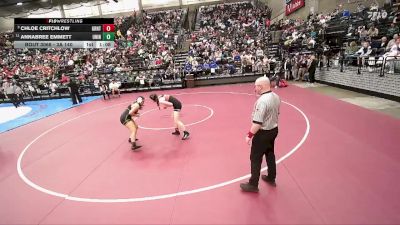 3A 140 lbs Quarterfinal - Chloe Critchlow, Grantsville vs Annabree Emmett, Union