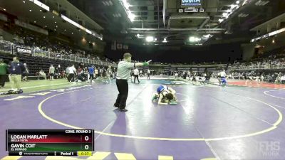 126 lbs Cons. Round 3 - Gavin Coit, El Dorado vs Logan Marlatt, Bella Vista