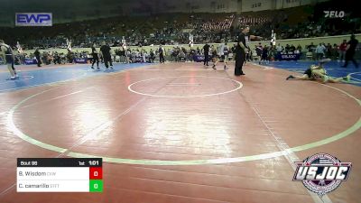 64 lbs Semifinal - Brantley Wisdom, Caney Valley Wrestling vs Cam Camarillo, Standfast