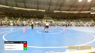 Quarterfinal - Maddox Sampson, Coweta Tiger Wrestling vs Gavin Crawford, South Hills Wrestling Academy