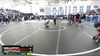 130 lbs Cons. Round 1 - Isabella Sampson, Murrieta Valley vs Violette Santillan, San Dimas
