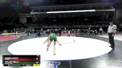 115 lbs Semifinal - Taylor Wells, Granite Bay vs Annika Scott, Folsom