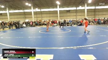 100 lbs Cons. Round 2 - Jace Lopez, Priest River Wrestling Club vs Wade Zerga, Challis Black Hearts