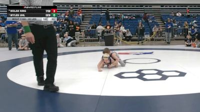 49 lbs Cons. Semis - Myles Uhl, East Noble TUF Wrestling vs Nolan King, Tinley Park Bulldogs Wrestling Club