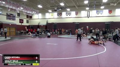 JV-19 lbs Quarterfinal - Wesley Helle, West Delaware, Manchester vs Caden Mitchell, Waukon