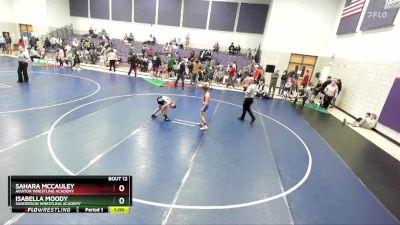 68-73 lbs Round 2 - Sahara McCauley, Aviator Wrestling Academy vs Isabella Moody, Sanderson Wrestling Academy