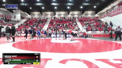 190 lbs Quarterfinal - Laycee Johnson, HARRAH vs Brook West, COMANCHE