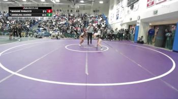 Girls 130 lbs Quarterfinal - Angelina Juarez, Alisal Girls vs Maggie Tobacco, Saint Francis&nbsp;Girls