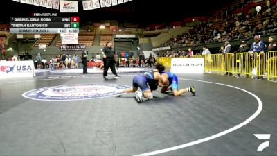 Junior Boys - 120 lbs Champ. Round 2 - Gabriel Dela Rosa, Monterey Peninsula Wrestling Club vs Tristan Bartonico, Delta Wrestling Club