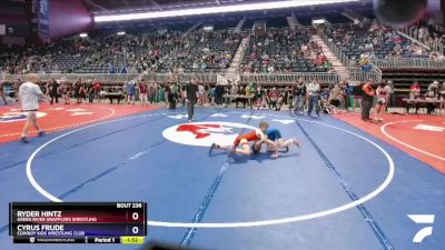 82 lbs Quarterfinal - Ryder Hintz, Green River Grapplers Wrestling vs Cyrus Frude, Cowboy Kids Wrestling Club