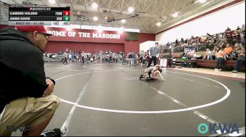 52 lbs Quarterfinal - Camden Holden, Ponca City Wildcat Wrestling vs Aiden Davis, Kingfisher YellowJackets