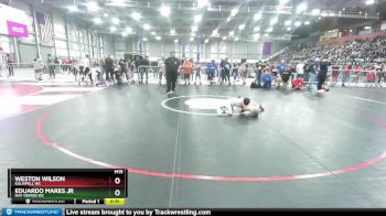 58 lbs Quarterfinal - Eduardo Mares Jr, Mat Demon WC vs Weston Wilson, Kalispell WC