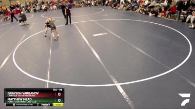 98 lbs Cons. Round 2 - Matthew Mead, Forest Lake Wrestling Club vs Grayson Varbanov, Lakeville Youth Wrestling