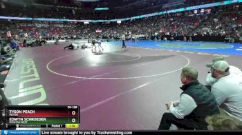 D1-138 lbs Quarterfinal - Edwyn Schroeder, Oshkosh West vs Tyson Peach, Milton