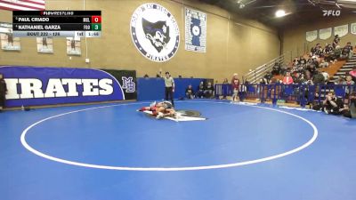126 lbs Quarterfinal - Paul Criado, McLane vs Nathaniel Garza, Foothill