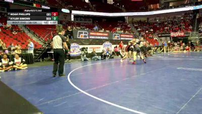 3A-126 lbs Champ. Round 2 - Noah Phillips, Council Bluffs Thomas Jefferson vs Kyler Simons, Dowling Catholic