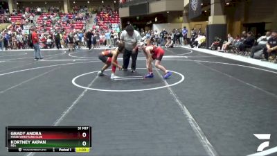 110 lbs Champ. Round 2 - Grady Andra, Maize Wrestling Club vs Kortney Akpan, RSA