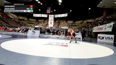 Cadet Boys Lower - 120 lbs Cons. Round 3 - Aidan Jeong, Castro Valley High School Wrestling vs Kevin Ponce