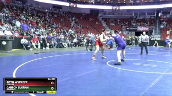 3A-215 lbs Cons. Round 3 - Carson Slorah, Indianola vs Adyn Wyckoff, Carlisle