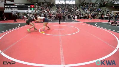 200 lbs Rr Rnd 2 - Astri Cabrera, Warner Eagles Youth Wrestling vs Sydney O'brien, HURRICANE WRESTLING ACADEMY