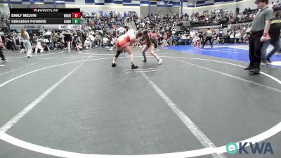 138 lbs Consi Of 4 - Emily Melvin, Woodward Youth Wrestling vs Kenleigh Powers, Cowboy Wrestling Club