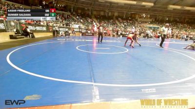 85 lbs Consi Of 16 #2 - Aasar Freeland, The Glasgow Wrestling Academy vs Gunner Saldana, Unaffiliated