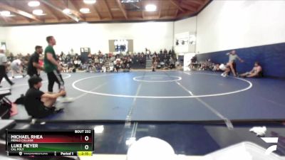 285 lbs Semifinal - Michael Rhea, Menlo College vs Luke Meyer, Cal Poly