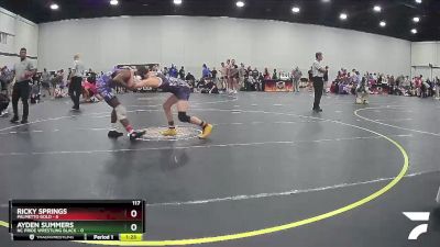 117 lbs Round 2 (4 Team) - Ricky Springs, Palmetto Gold vs Ayden Summers, NC Pride Wrestling Black