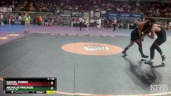 D 1 195 lbs Quarterfinal - Samuel Torres, Northshore vs Nicholas Migliacio, Catholic, BR