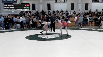 126 lbs Consolation - Liam Driscoll, Bridgewater-Raynham vs Colton Wirtz, Tollgate
