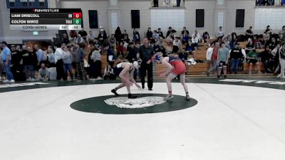 126 lbs Consolation - Liam Driscoll, Bridgewater-Raynham vs Colton Wirtz, Tollgate