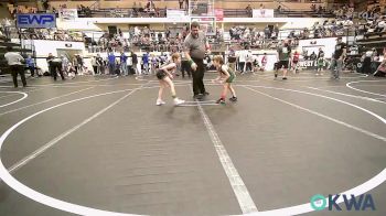 52 lbs Rr Rnd 2 - Obadiah Boyd, Harrah Little League Wrestling vs Emilie Lawler, Midwest City Bombers Youth Wrestling Club