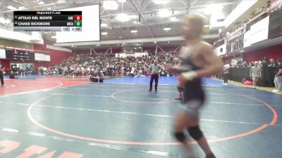 152 lbs Champ. Round 3 - Attilio Del Monte, Liberty vs Chase Bickmore, Arcata