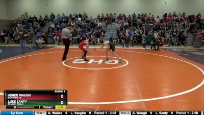 87 lbs Round 1 - Asher Waugh, New Hope HS vs Luke Santy, St. John Paul II